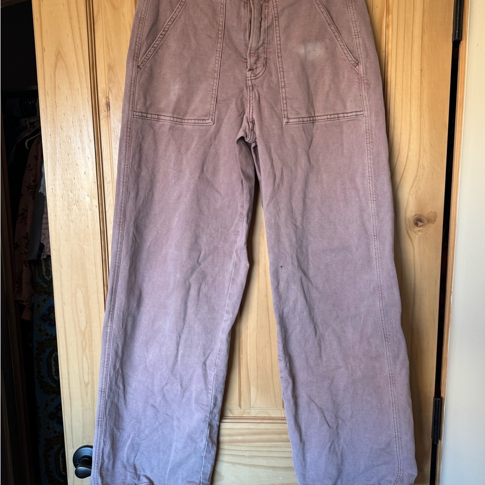 American Eagle Mauve Denim Straight Leg Pants